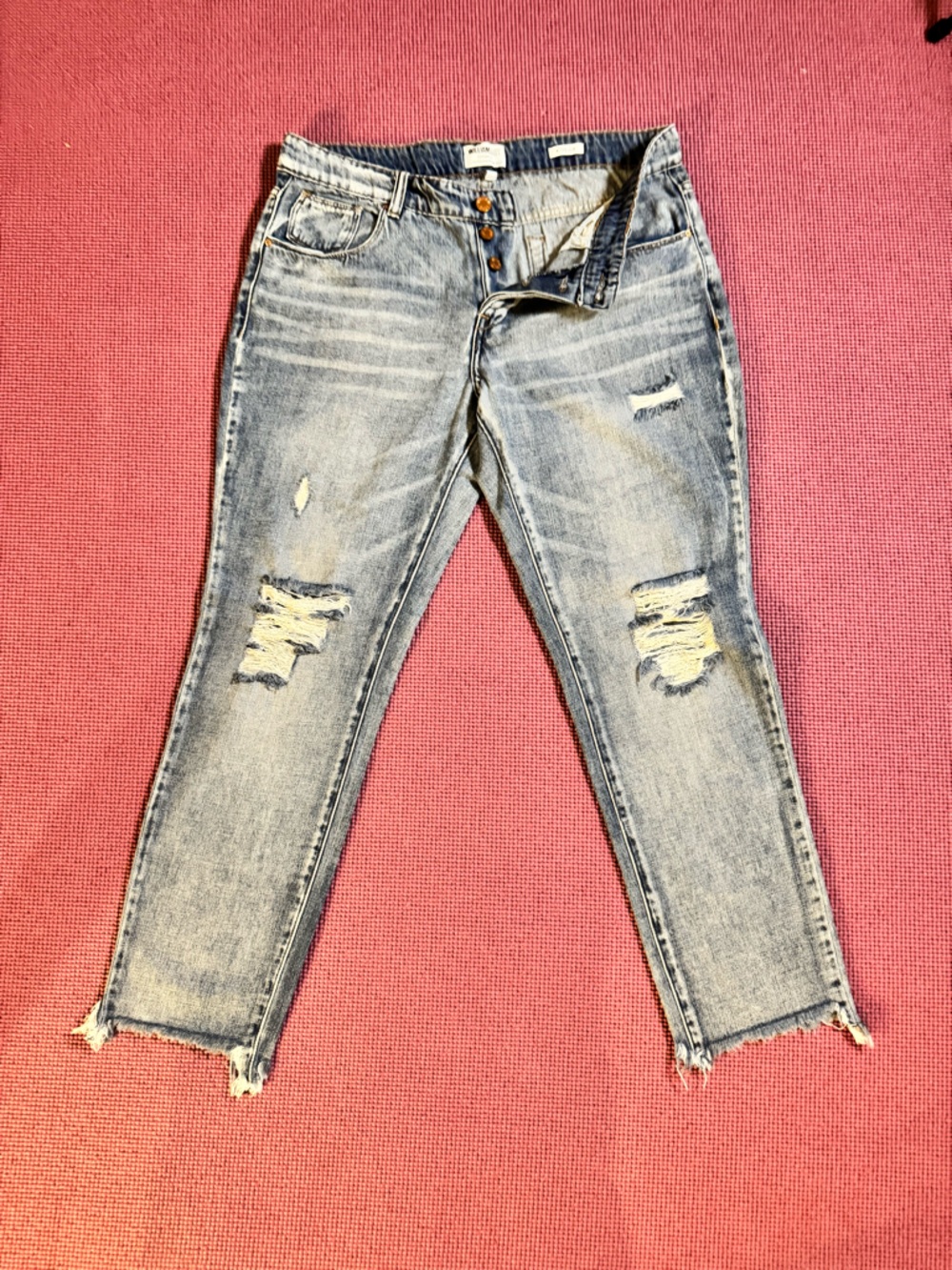 William Rast Light Blue Distressed Skinny Jeans
